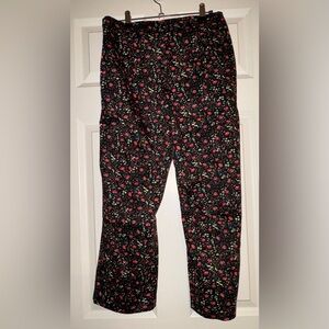 LOOK!!! EUC or NWOT Capris: Lovely Floral, Lightwt Cotton, Side-Zip, Mid-Rise